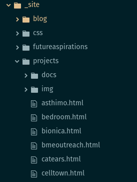 site folder projects