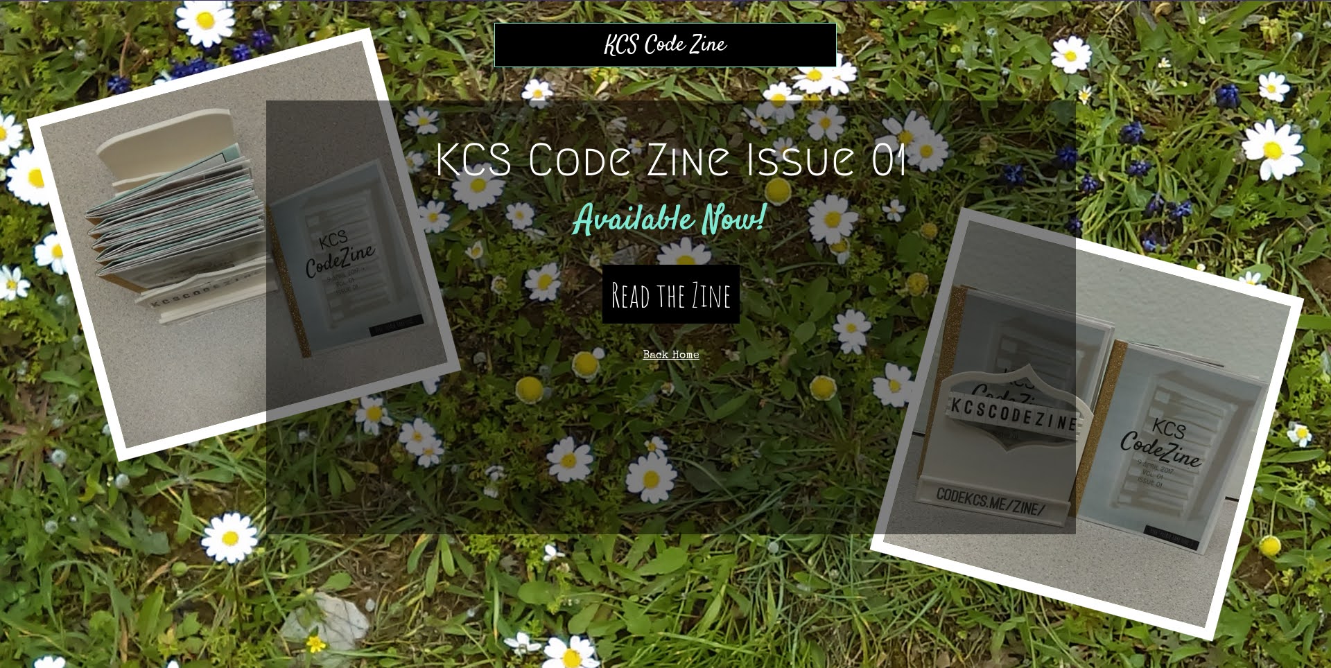 KCS Code Zine landing page