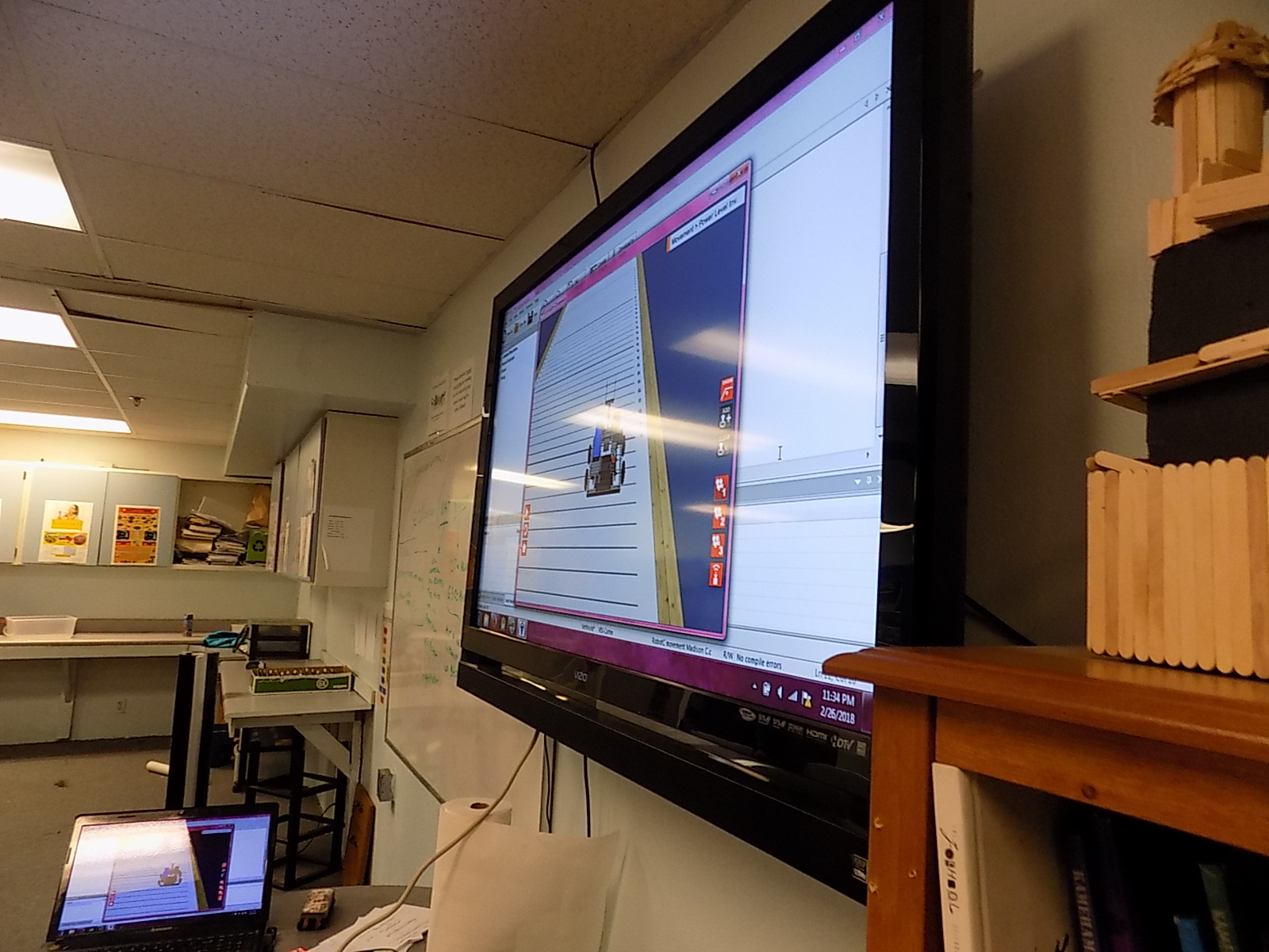 RobotC Virtual Robot demonstration in class